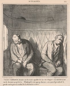Teeskennetään nukkuvamme... tekijältä Honoré Daumier
