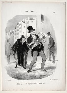 Isät, levy 13: Tule mukaan, rakas..., 1847. tekijältä Honoré Daumier