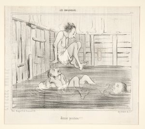 Väärä asento!!! The Bathersilta tekijältä Honoré Daumier