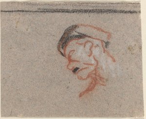 Miehen pää tekijältä Honoré Daumier