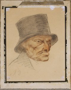 Vanhan miehen pää tekijältä Honoré Daumier