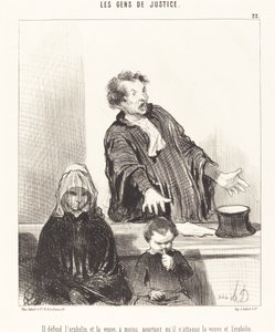 Hän puolustaa orpoa ja leskeä, ellei... tekijältä Honoré Daumier