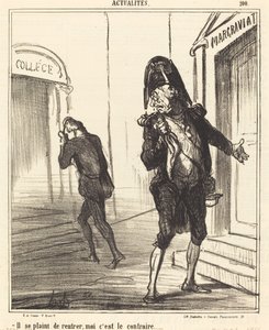 Hän valittaa kotiin tulemisesta... tekijältä Honoré Daumier