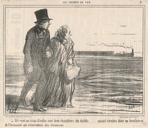 He kulkevat huimaa vauhtia... tekijältä Honoré Daumier