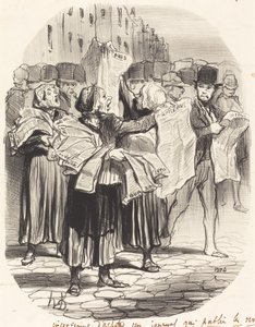 Lehden ostamisen huono puoli... tekijältä Honoré Daumier