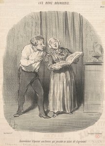 Haittana on mennä naimisiin naisen kanssa, jolla on kykyjä nauttia tekijältä Honoré Daumier