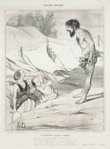 Odysseuksen esittely Nausicassa tekijältä Honoré Daumier