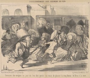 Vaunujen hyökkäys eräänä päivänä, kun lähdemme tekijältä Honoré Daumier