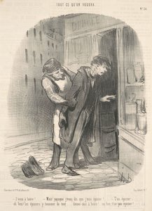 Minä haluan juoda! Mutta koska kerron... tekijältä Honoré Daumier