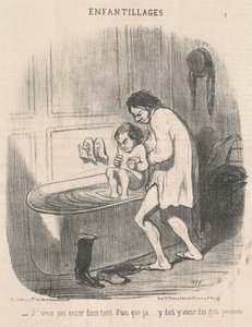 En halua joutua niin paljon veteen... tekijältä Honoré Daumier