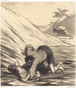 Aasi ja kaksi varasta tekijältä Honoré Daumier
