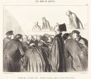 Lakimies, joka on sairas tekijältä Honoré Daumier