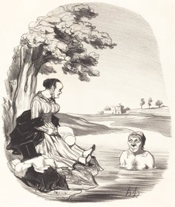 Vesi on herkullista... Vakuutan... tekijältä Honoré Daumier
