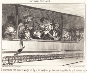 Vaunussa olemisen huono puoli... tekijältä Honoré Daumier