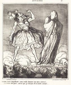 Nainen, jolla on parta tekijältä Honoré Daumier