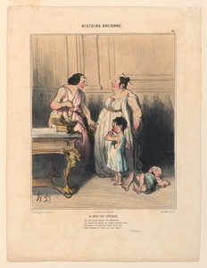 Gracchin äiti, levy 46 muinaisesta historiasta tekijältä Honoré Daumier