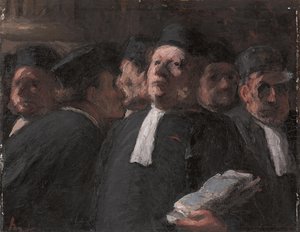 Salle des Pas-perdus Palais de Justicessa, tekijältä Honoré Daumier