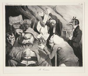 La Tentation. (Kiusaus.), pl. 453 La Caricature -lehdestä nro. 217 tekijältä Honoré Daumier