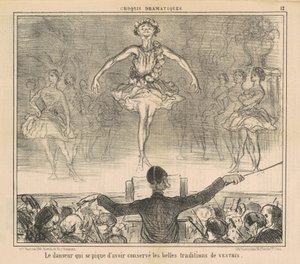 Tanssija, joka ylpeilee pitävänsä... tekijältä Honoré Daumier