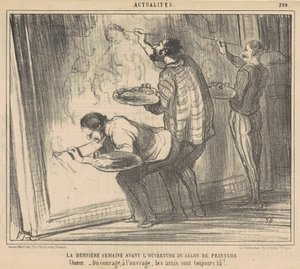 Viimeinen viikko ennen esityksen alkua... tekijältä Honoré Daumier