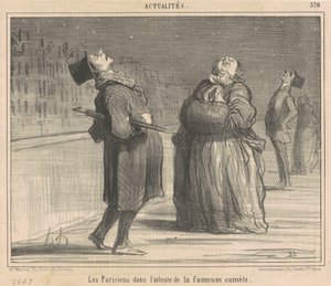 Pariisilaiset odottavat komeetta tekijältä Honoré Daumier