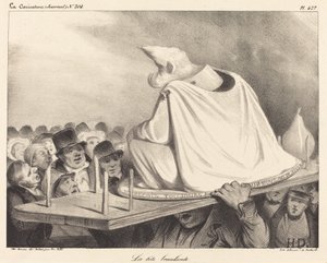 pää heiluu tekijältä Honoré Daumier