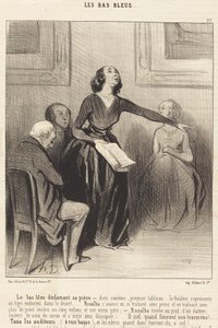 Le Bas-bleu julisti näytelmänsä tekijältä Honoré Daumier