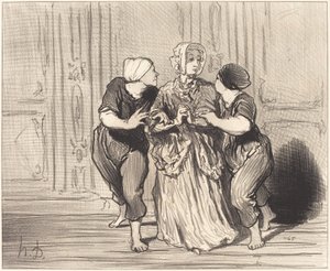 Kaunis sukupuoli uimakoulussa tekijältä Honoré Daumier