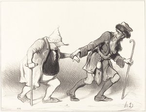 Perustuslaillinen ja vaeltava juutalainen tekijältä Honoré Daumier