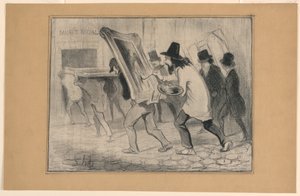 Maalausten viimeinen vastaanottopäivä Charivarista tekijältä Honoré Daumier