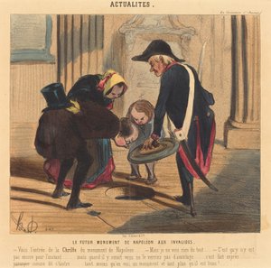 Tuleva Napoleonin muistomerkki Invalideissa tekijältä Honoré Daumier
