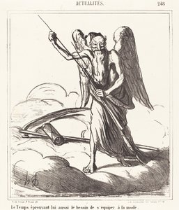 Aika tuntee myös tarpeen varustautua muodilla tekijältä Honoré Daumier