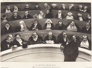 Lainsäätäjän vatsa tekijältä Honoré Daumier