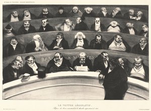 Lainsäätäjän vatsa tekijältä Honoré Daumier