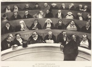 Le Ventre Législatif (Lakisääteinen vatsa) tekijältä Honoré Daumier