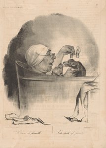 Le bain de famille Perhekylpy, 1837. tekijältä Honoré Daumier