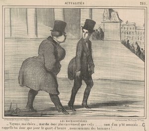 Pörssivälittäjät... Katsotaanpa, rakas... tekijältä Honoré Daumier