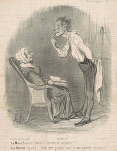 Aviomies. Bobonne, haluatko parrani lahjaksi? tekijältä Honoré Daumier