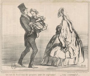 Pariisin kadut syyskuun ensimmäisinä päivinä... tekijältä Honoré Daumier