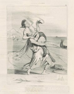 Helenin sieppaus tekijältä Honoré Daumier