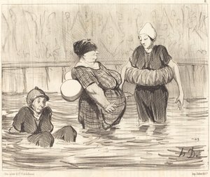 Varovaiset uimarit tekijältä Honoré Daumier