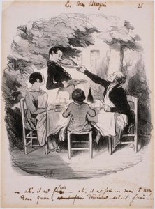 Les Bons Bourgeois- Ah, hän on tuoretta...Mutta sinä olet poika. tekijältä Honoré Daumier