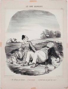 Les Bons Bourgeois: Älä pelota häntä, Eudoxie... tekijältä Honoré Daumier