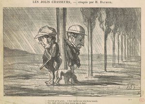 Kauniit metsästäjät tekijältä Honoré Daumier