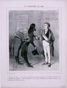 Les Philantropes du Jour- Herra pormestari...Vierailu kaupungissanne... tekijältä Honoré Daumier