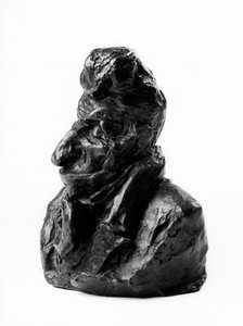 Rintakuvat, joita syytetään Ranskan sijaisen ja vertaisen Jean Auguste Chevandier de Valdromen (1781-1865) pilapiirroksesta. Tyhmä.” Honore Daumierin (1808-1879) veistos 1800-luku. Inv L 48,9 Mitat cm K 18 x L 12 Museo tekijältä Honoré Daumier