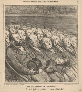 Orkesterin katsojat tekijältä Honoré Daumier