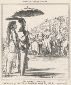 Sato Argenteuilissa tekijältä Honoré Daumier