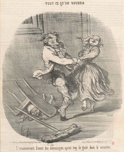 Huono puoli palvelijoiden käytössä... tekijältä Honoré Daumier