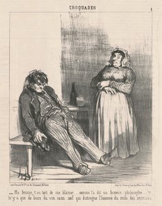 Vaimoni, olet väärässä syyttäessäsi minua... tekijältä Honoré Daumier